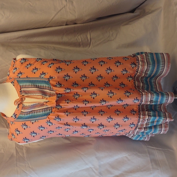 NWT! Beach Lunch Lounge boho tank tie front neck & ruffle trim hem size medium - Picture 1 of 11